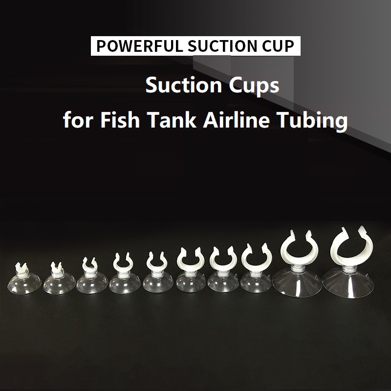 Clipe de ventosa de aquário para tanque de peixes, 5mm/0.2 polegadas a 28mm/1.1 polegadas, tubo de companhia aérea, suporte de mangueira de ar, tubo de oxigênio fixo, 5 peças