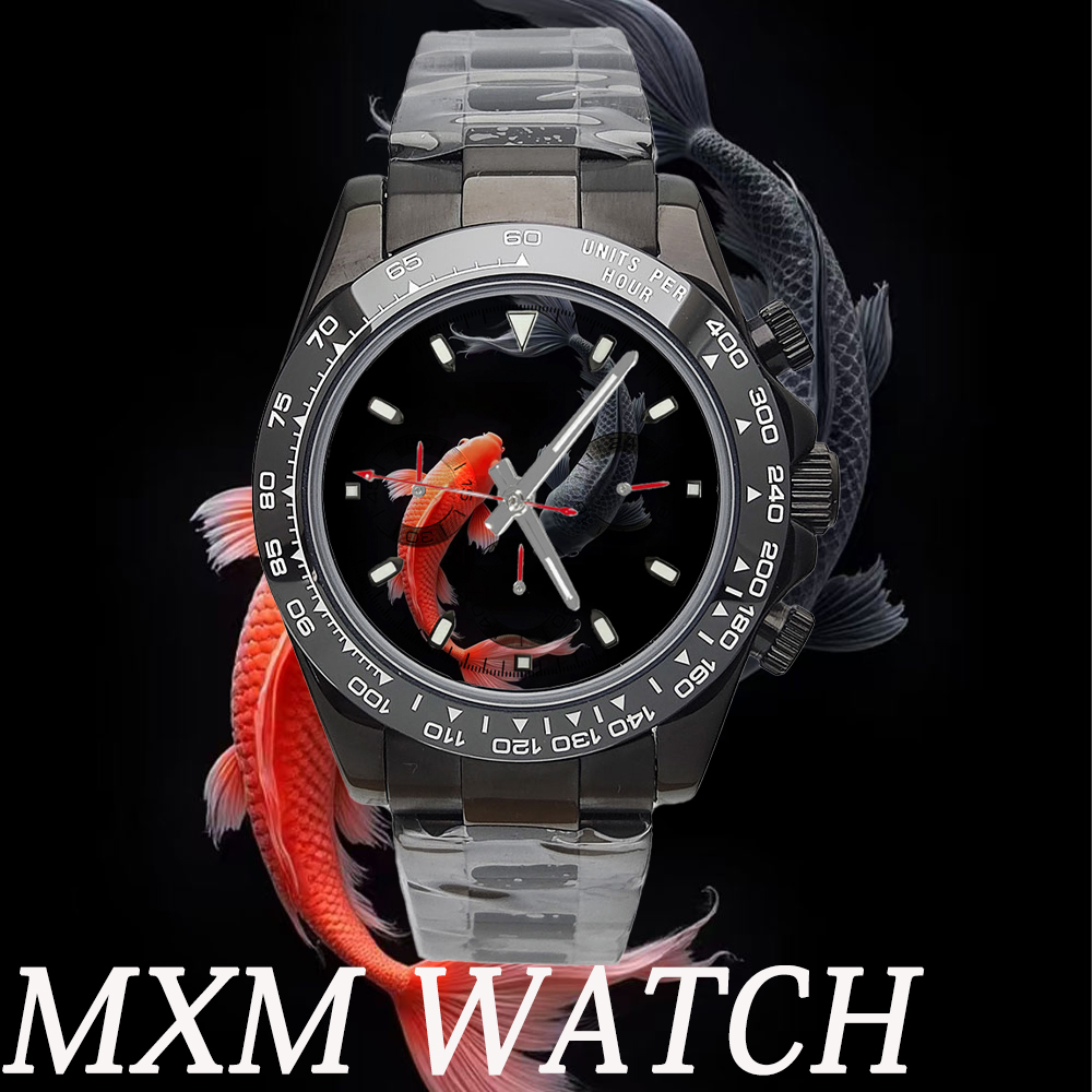 customized Creative VK63 watch 39.3mm Men's Chronograph New Fish watch Men's VK63 watch/4613 automatic Men's Chronograph watch
