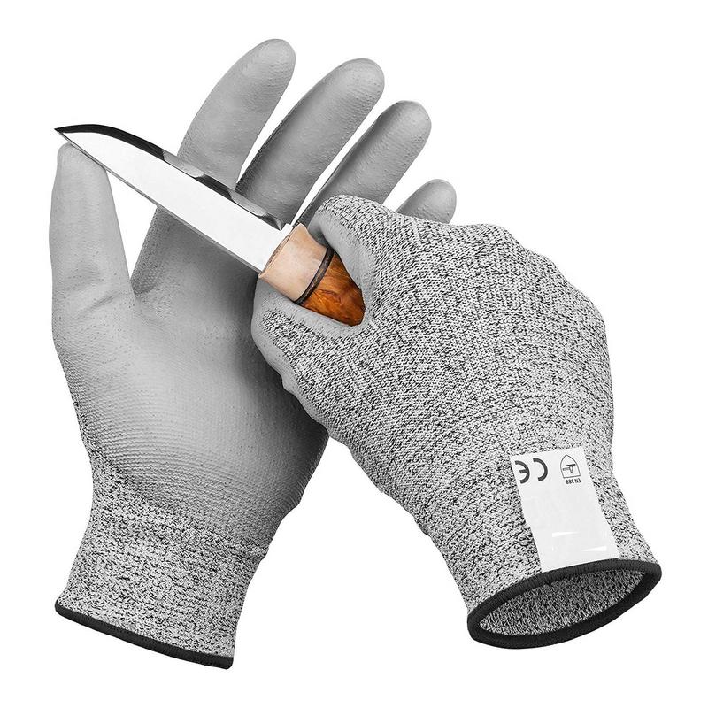 Guantes de seguridad anticorte, 2024 Nivel 5, alta resistencia, industria, cocina, jardinería, antiarañazos, anticorte, corte de vidrio, multiusos