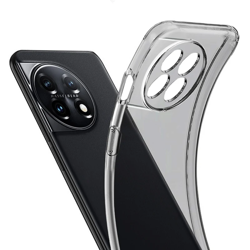 Funda suave de silicona ultrafina negra transparente de lujo para Oneplus 1 + 13 12 11 10 9 8 Pro 9R Ace cubierta trasera completa transparente
