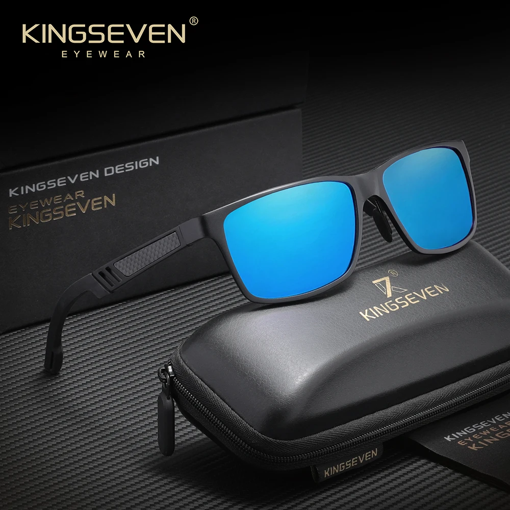Солнцезащитные очки KINGSEVEN: модные, люксовые, для активного отдыха, поляризационные, с защитой от УФ-излучения UV400, антибликовые, классические, унисекс, для мужчин и женщин
