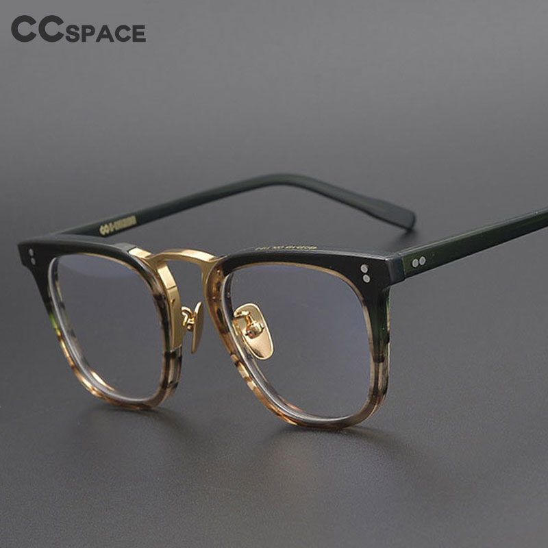 49309 Retro Oprawki Okularów z Octanu Czystego Tytanu Męskie Tytanowe Oprawki Damskie Modne Okulary Optyczne Komputerowe