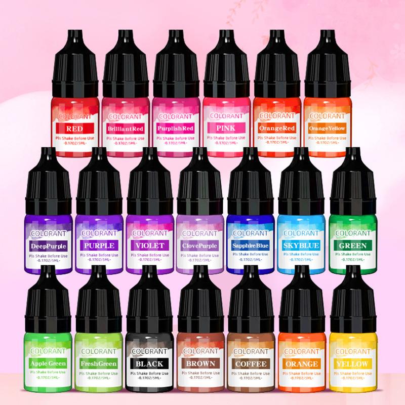 5 ml/ขวดเทียน WAX Pigment สีปลอดสารพิษถั่วเหลืองเทียน WAX Pigment Liquid Dye ขี้ผึ้งถั่วเหลือง DIY สบู่สีย้อมเทียนทําอุปกรณ์