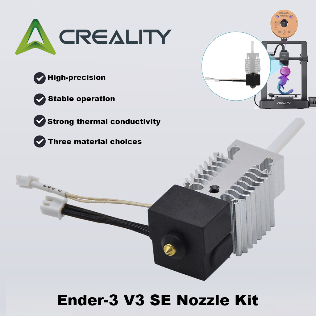 Kit Hotend Creality Ender 3 V3 SE, 260 ℃   Bloc chauffant Hotend résistant aux hautes températures, Kit d'extrémité chaude d'extrudeuse d'imprimante 3D