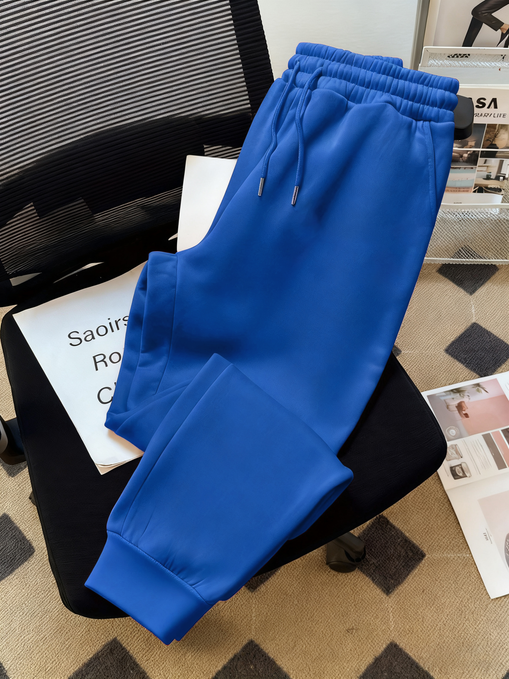 Pantalones de chándal para hombre, pantalones para correr con bolsillo, pantalones de lana lisos, pantalones de moda, ropa de calle informal de otoño, pantalones multicolores cómodos