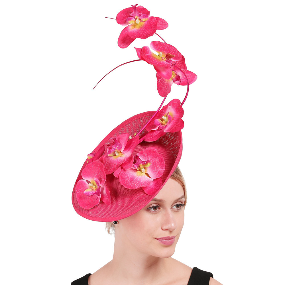 Derby Tea Party Fascinator Hat, Sinamay Flowers Wedding Church Respzed Racing Season Photography Sauna Wear, triage