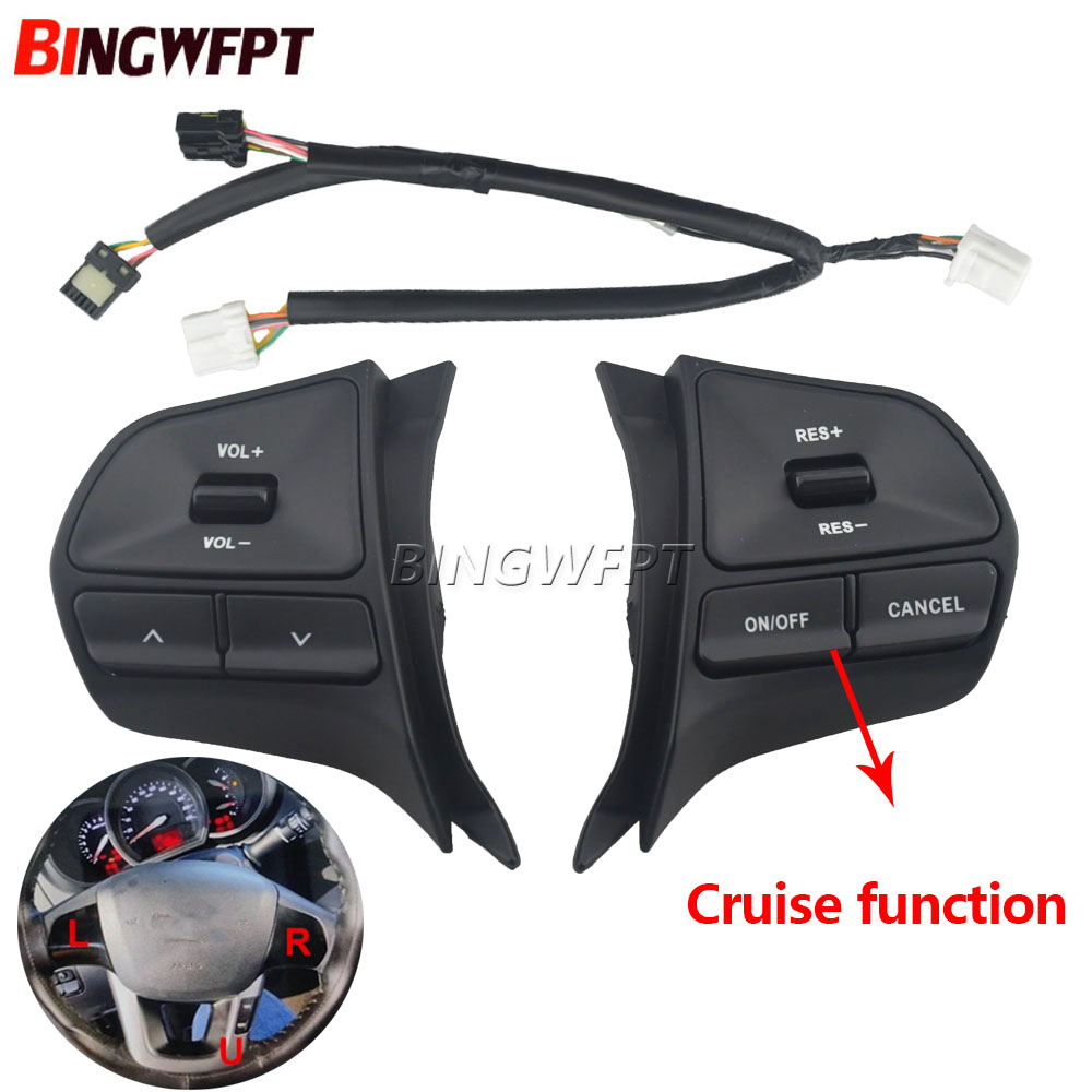 Autoschakelaar voor Kia Rio 2012-2016 Volume Mude Song Key Cruise Stuurbediening Knopschakelaar Geen verwarming