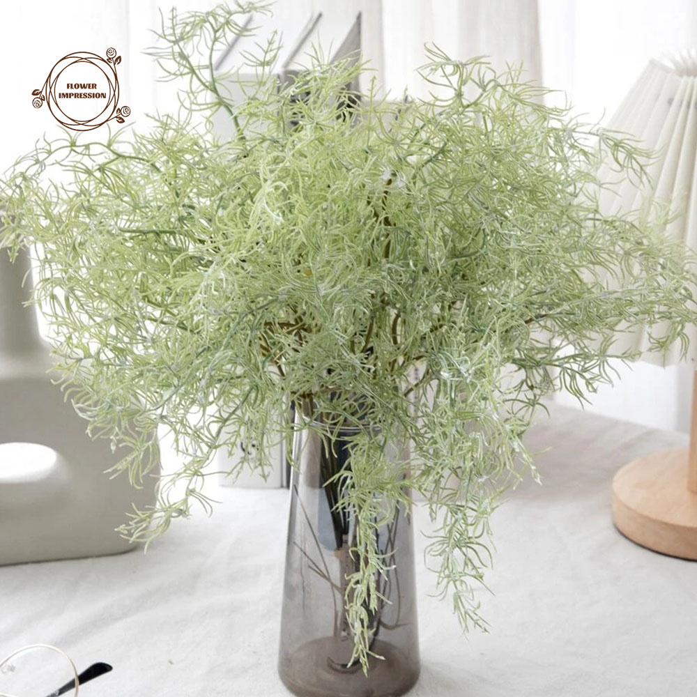 10/15PCS พืชประดิษฐ์เฟิร์นโรสแมรี่ Stem ปลอมพืชสีเขียวพุ่มไม้ Rustic Farmhouse กลางแจ้ง UV ทนพืชสวน ﻿