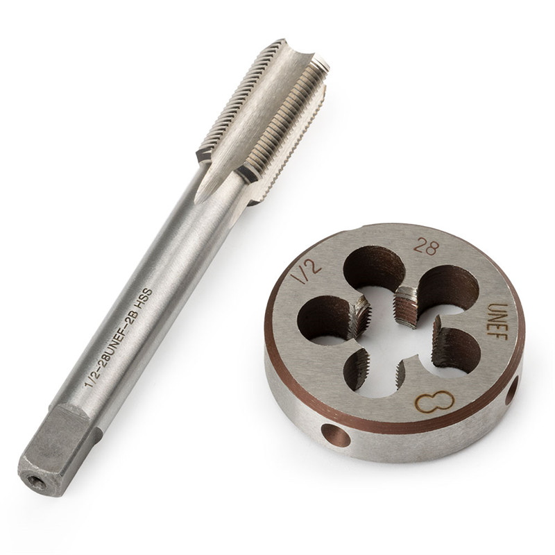 Alta calidad 1/2 "-28 nuevo HSS UNEF mano derecha Gunsmithing Thread Tap and Die Set