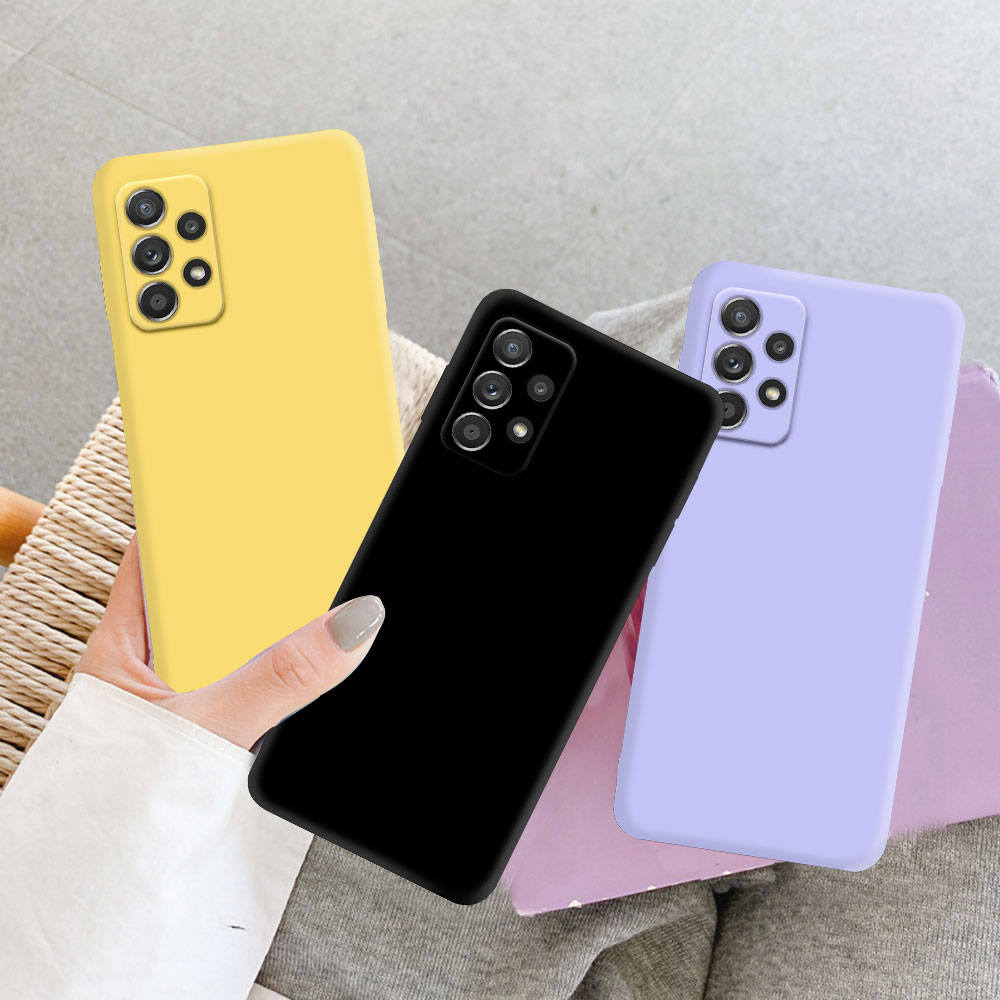 Liquid Silicone Cover For Samsung Galaxy A52 A72 A33 A53 A73 A12 A22 A32 A13 A23 A14 A15 A24 4G A34 A54 A25 5G Soft Case