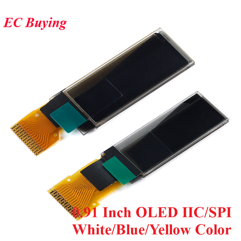 0,91-calowy moduł OLED 0,91 "ekran biały/niebieski/żółty 128X32 128*32 LCD moduł wyświetlacza LED IIC interfejs SPI SSD1306 dla Arduino