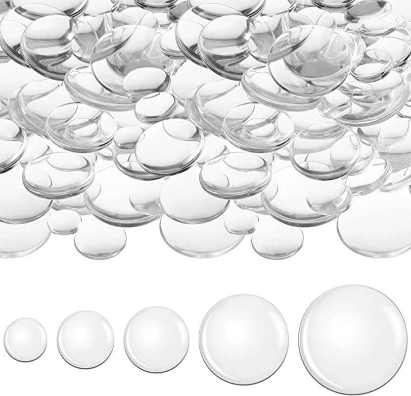 8mm-40mm okrągły płaski tył przezroczysty szklany kaboszon półokrągła kopuła przezroczyste półprodukty do biżuterii dla majsterkowiczów biżuteria bransoletka naszyjnik
