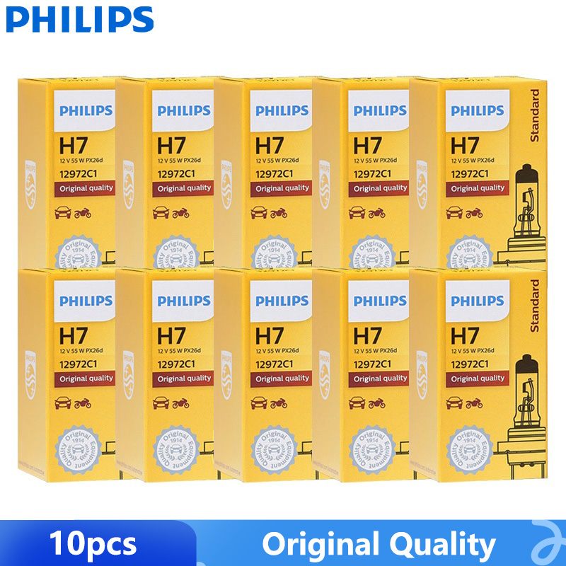 Philips 10PCS Vision H4 H7 H11 12V Standard Auto Lampade Alogene Luminoso Faro Originale Auto Lampadine Genuino All'ingrosso