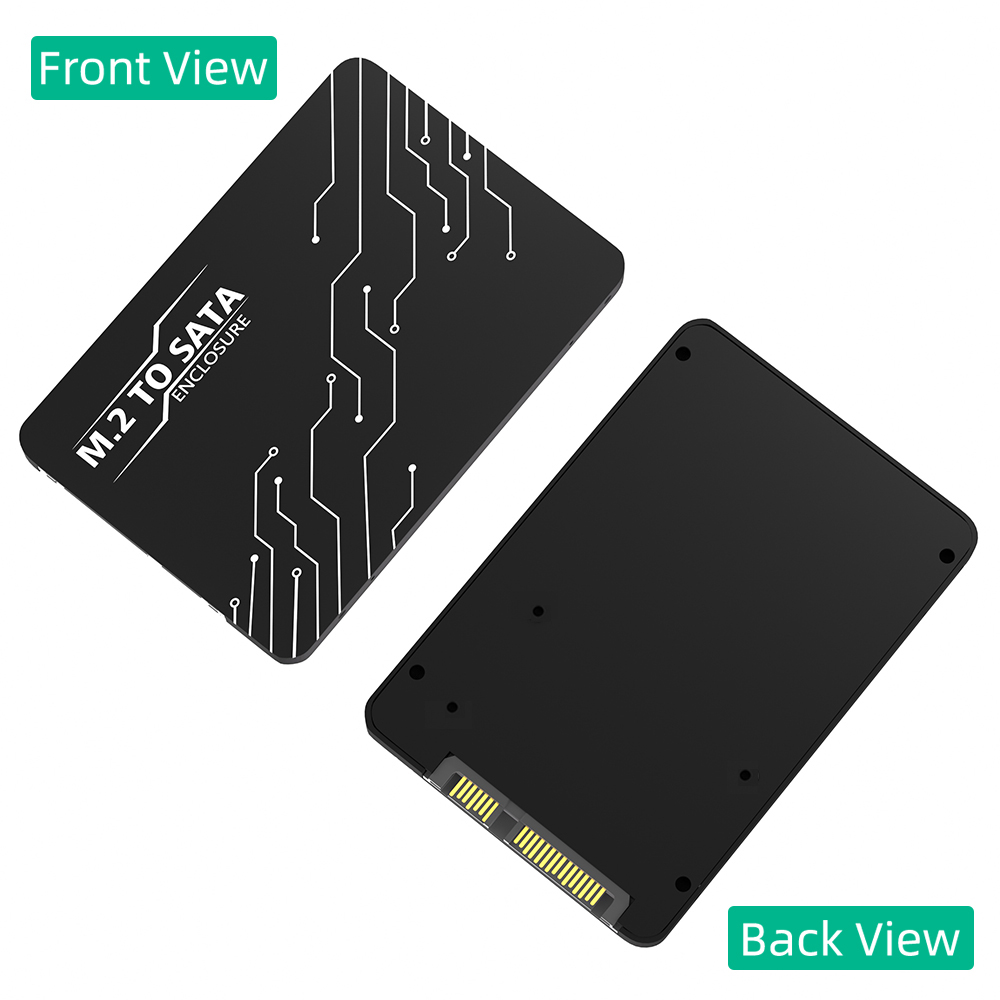 Adaptateur M.2 vers boîtier SATA 2.5, clé B & M, convertisseur NGFF SSD basé sur SATA vers carte SATA 3.0 2.5 pouces, prise en charge 2230 2242 2260 2280