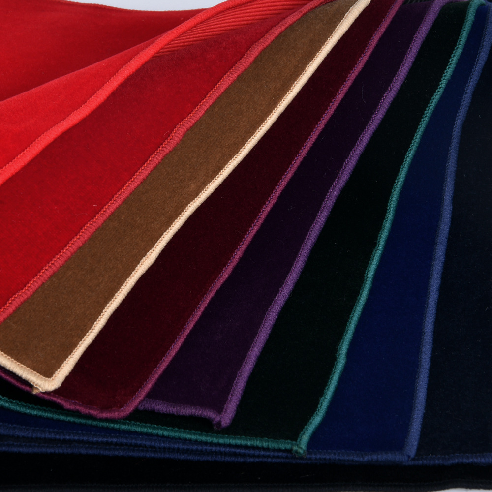 23cm Men's Velvet Pocket Square Solid Color Navy Wine Red Soft Handkerchief Wedding Party Groom Hanky Towel Business Chest Scarf