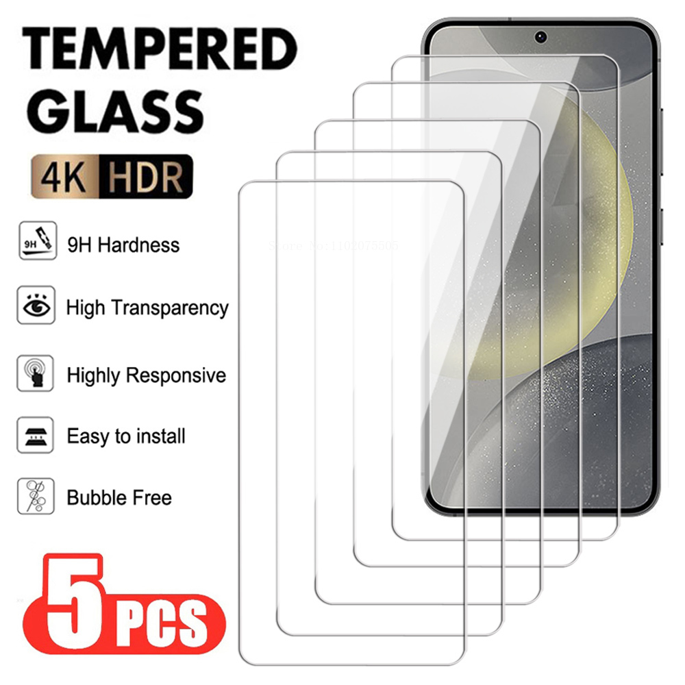 5Pcs 9H Szkło ochronne do Samsung Galaxy S23 FE S24 Plus Ultra Tempered Screen Protector A05 A15 A25 A35 A55 Folia ochronna