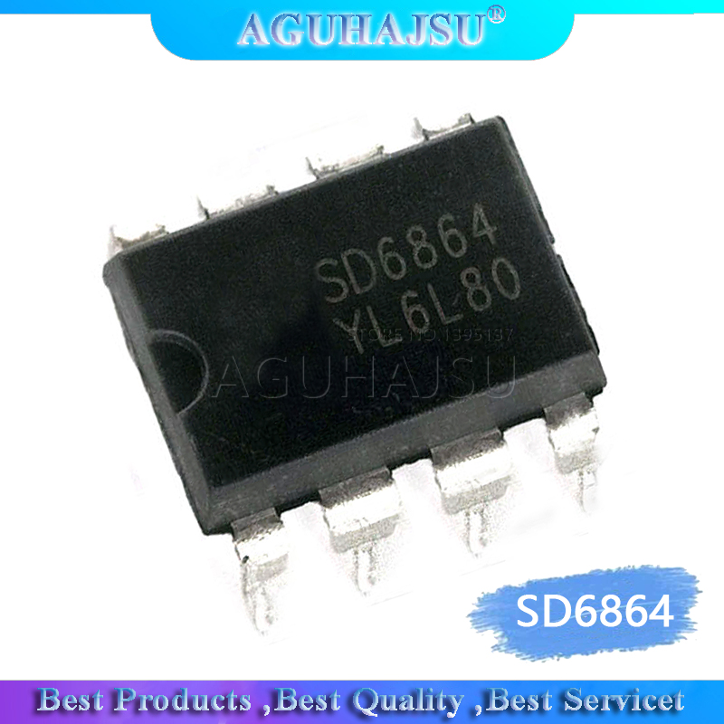 10pcs SD6864 capa protetora de plástico preto gerenciamento de energia de comutação