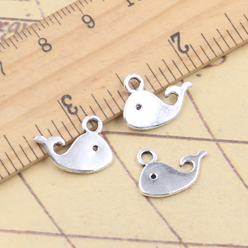 30 stücke Charms Ozean schönen Wal 11x15mm tibetischen Silber Farbe Anhänger antiken Schmuck machen DIY handgemachtes Handwerk
