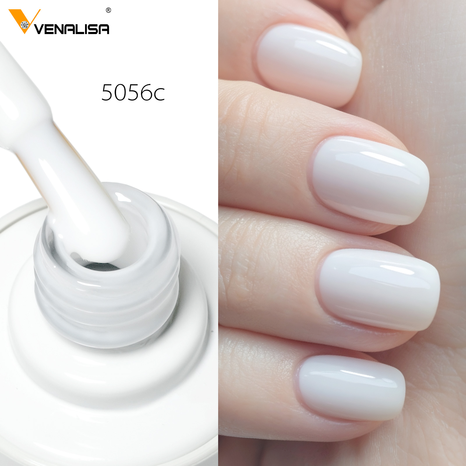 Гель-лак для ногтей Venalisa молочно-белый полупрозрачный Hema Free Soak Off УФ-светодиодный гель-лак мягкая кисть круглой формы пигмент