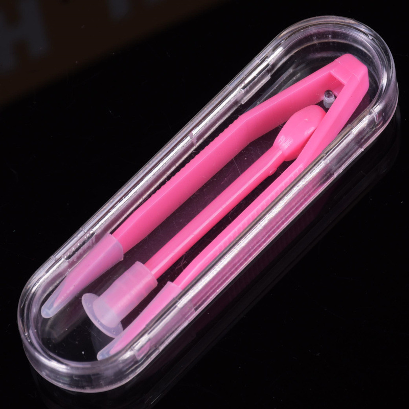 Girl Travel Contact Lenses Tweezers Suction Stick Plastic Mini  Contact Lens Case Eyes Care Tool Kit  Accessories