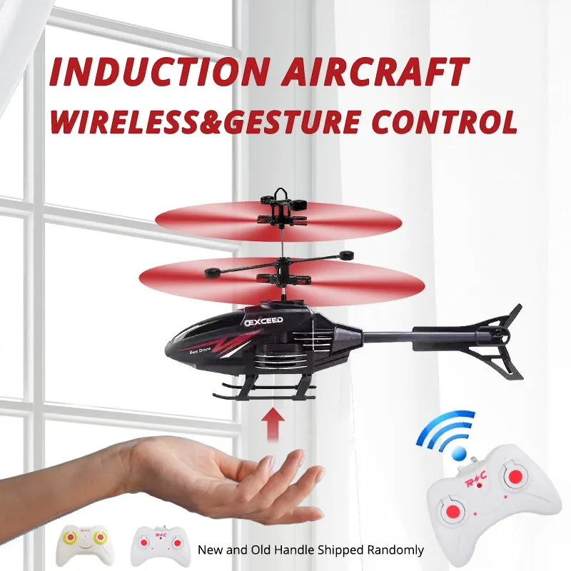 2 ช่อง Gesture Control Suspension เฮลิคอปเตอร์ RC REMOTE Induction เครื่องบินชาร์จไฟ LED ของเล่นเด็กสําหรับชาย