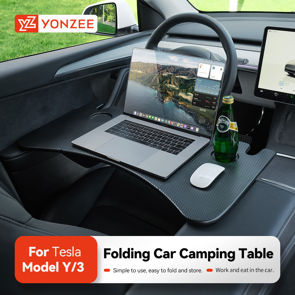 Портативный столик-подставка YZ для ноутбука на руль для Tesla Model 3, Model Y, Model X, Model S 2018-2026 – аксессуар для автомобиля, для путешествий и работы