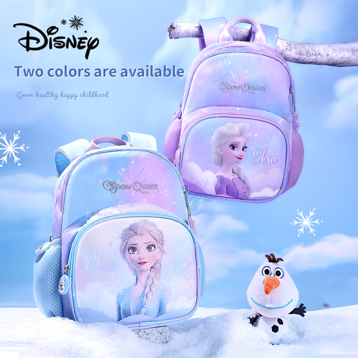 Mochila infantil da Disney: mochila Frozen Princess Elsa para meninas – bolsa escolar leve de grande capacidade para berçário