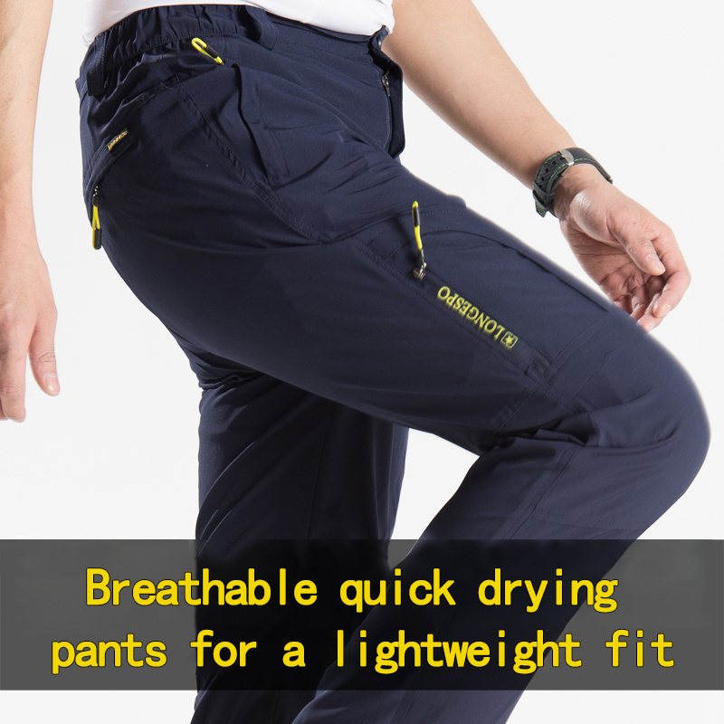 Longe Zomer Snel Droog Wandelen Broek Mannen Stretch Waterdichte Tactische Broek Rits Zakken Broek Lichtgewicht Vissen Broek