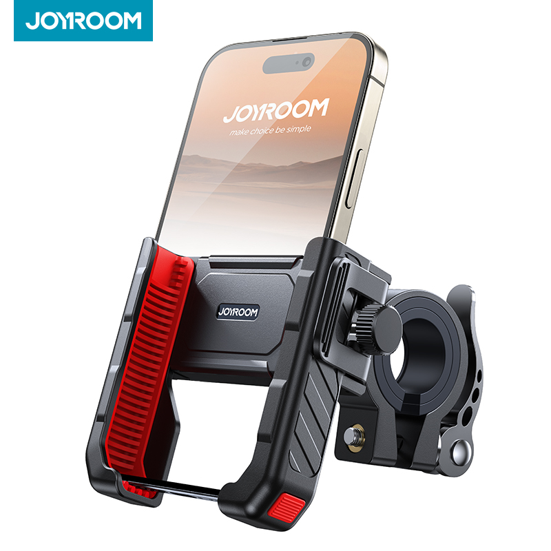 Joyroom universele fietstelefoonhouder schokbestendig bediening met één hand fiets motorfiets telefoonhouder 360° °   Draaien voor 4,7-7" telefoons