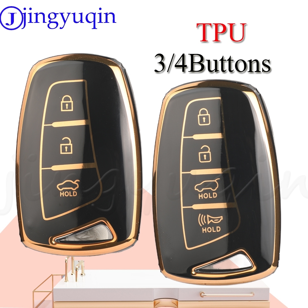 JYQ TPU Auto Key Shell Case Cover dla Hyundai Grandeur HG Sedan Genesis G80 Santa Fe 3DM Grand SantaFe 2018 IX45 EQUUS Azera