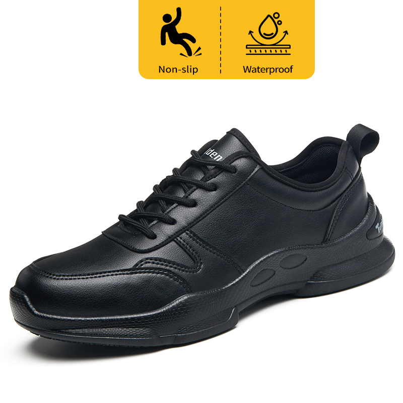 Werkschoenen voor chef-koks, antislip en oliebestendige vrijetijdsschoenen, antislip en waterdichte werkschoenen voor restaurants