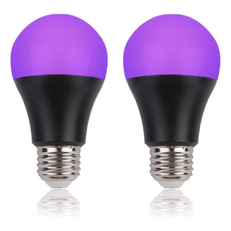 1pc UV LED ブラック電球 9 ワット E27 LED ブラックライト電球紫外線グローパーティー寝室 UV ランプ蛍光ポスターボディ
