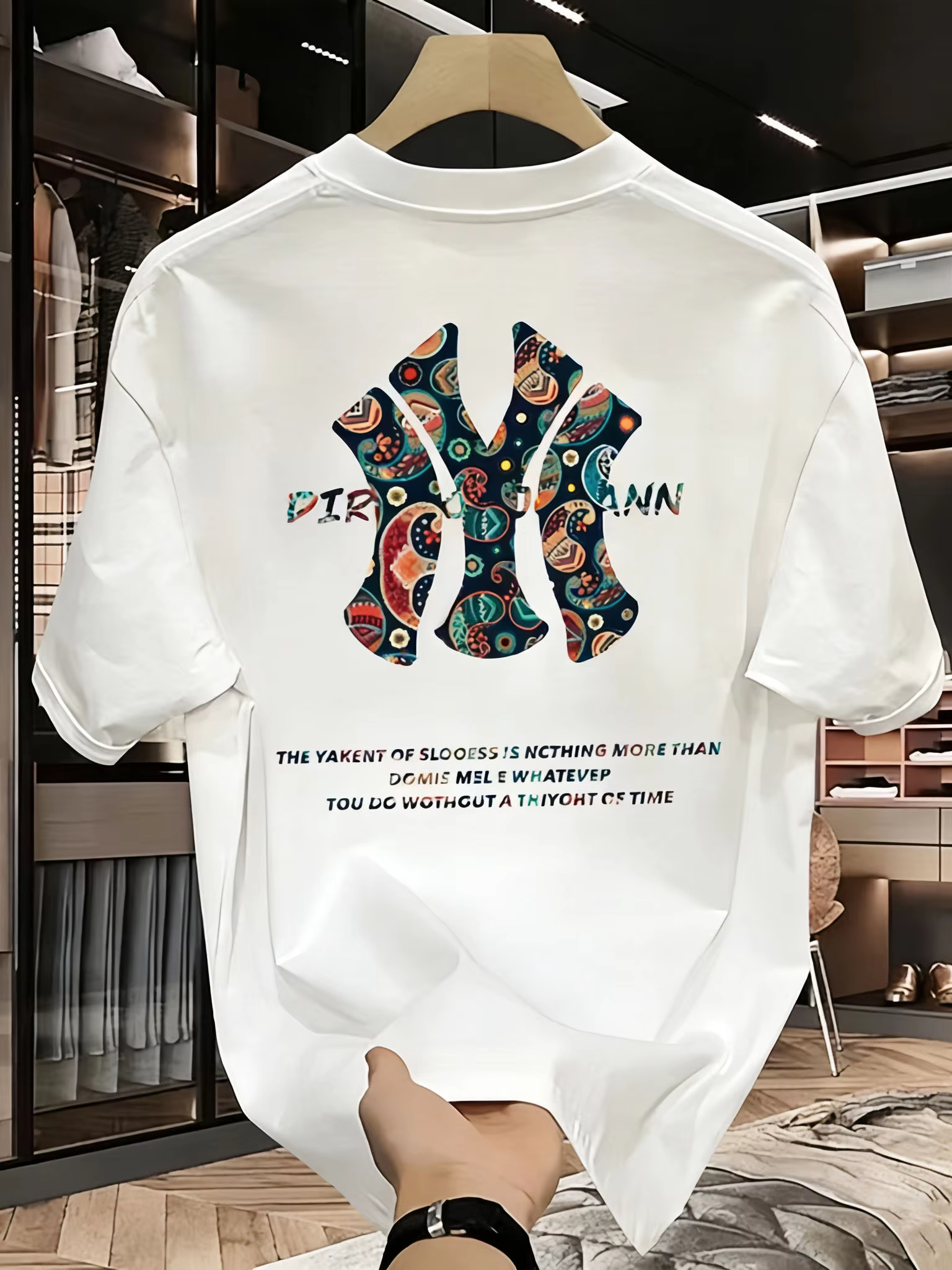 T-shirt stampata estiva da uomo - T-shirt di alta qualità, casual, versatile e alla moda, dal taglio ampio