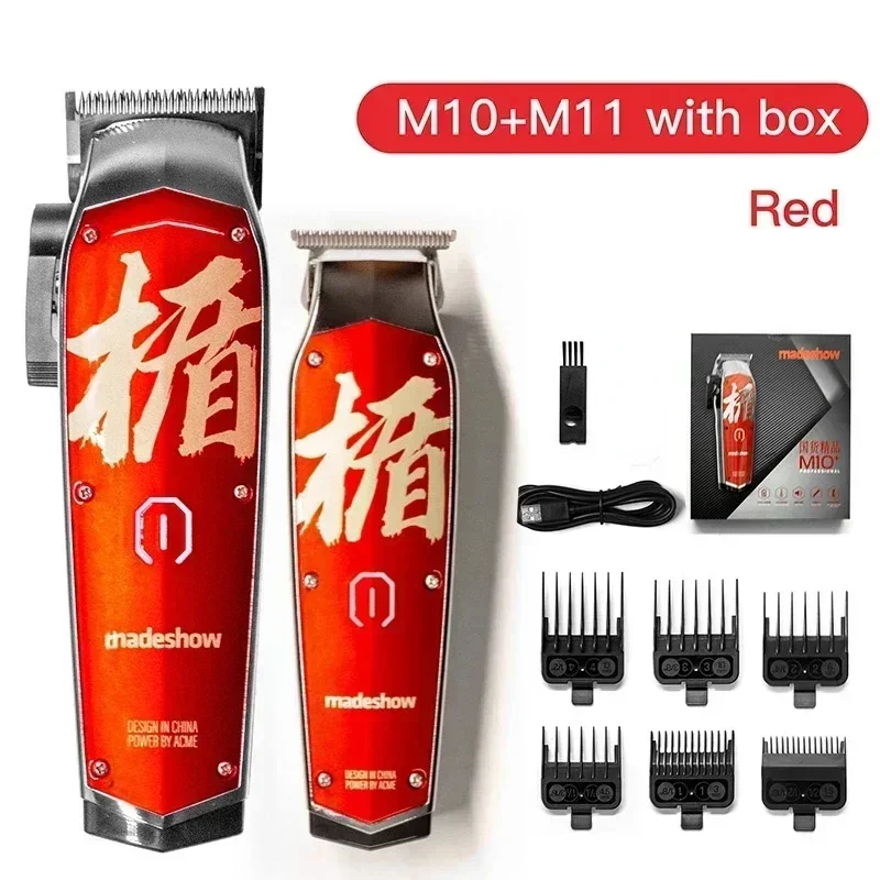 Машинки для стрижки волос Madeshow M10+ M11 для мужчин, беспроводная машинка для стрижки волос, профессиональная парикмахерская машинка для стрижки волос, машинка для стрижки волос для парикмахеров