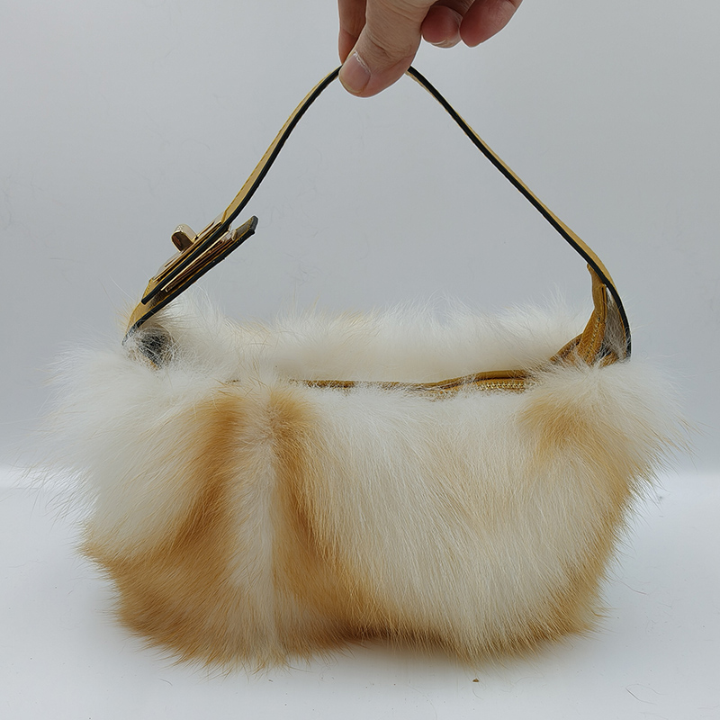 2025 Nieuwe Echt Vossenbont Kleine Handtas Mode Vrouwelijke Luxe Designer Vrouwen Tassen Pluizige Warme Winter Zachte draagtas
