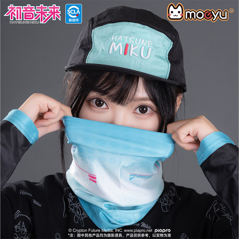 Original moeyu hatsune miku máscara de proteção solar anti-uv pescoço cachecol proteção facial máscara ao ar livre cobertura facial verão