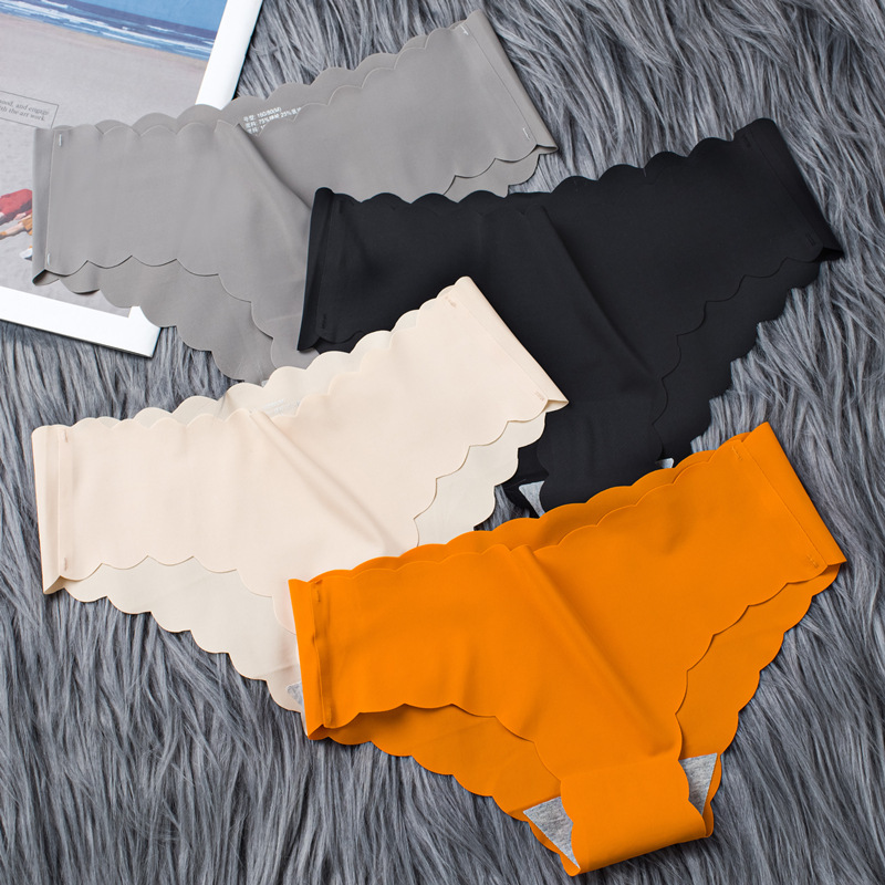 Bragas deportivas sin costuras para mujer, ropa interior de tiro medio, calzoncillos de seda suaves y cómodos, lencería Sexy, 2023