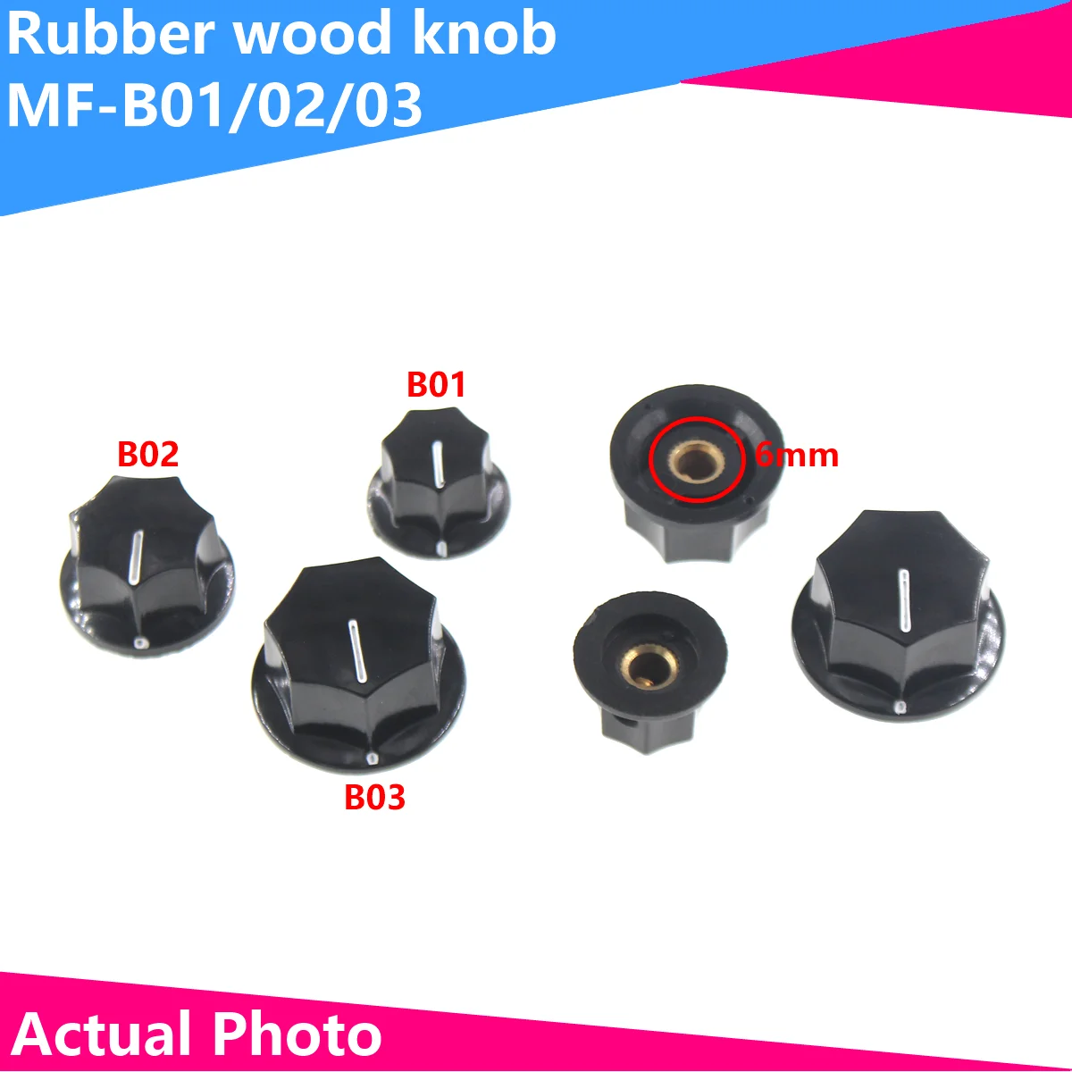 Velocidade Reguladora Baquelite Botão, Banda Switch Handle, MF-B01, B02, B03, B-1, B-2, B-3