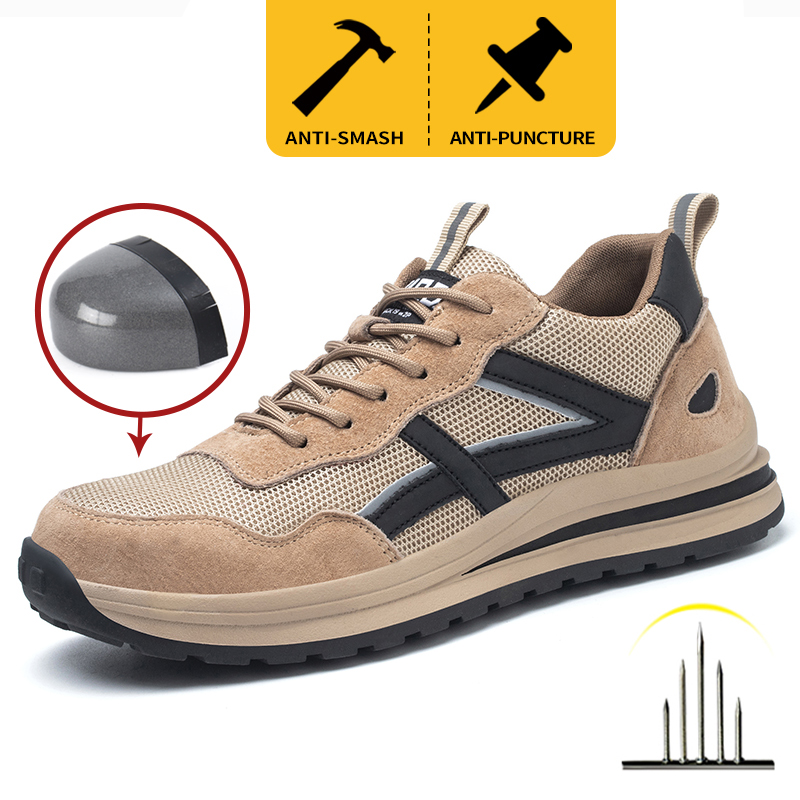 Buty robocze, męskie obuwie ochronne, buty robocze odporne na uderzenia i przebicia, buty ochronne ze stalowym noskiem.