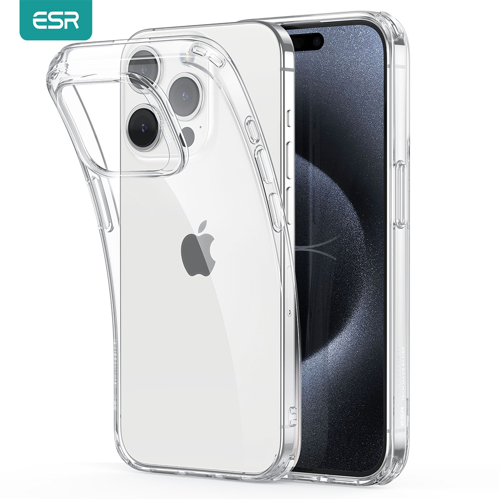 ESR voor iPhone 15 Pro Max Beschermhoes voor iPhone 15/14/13 Pro Transparante achterkant voor iPhone 12/11 Clear Case