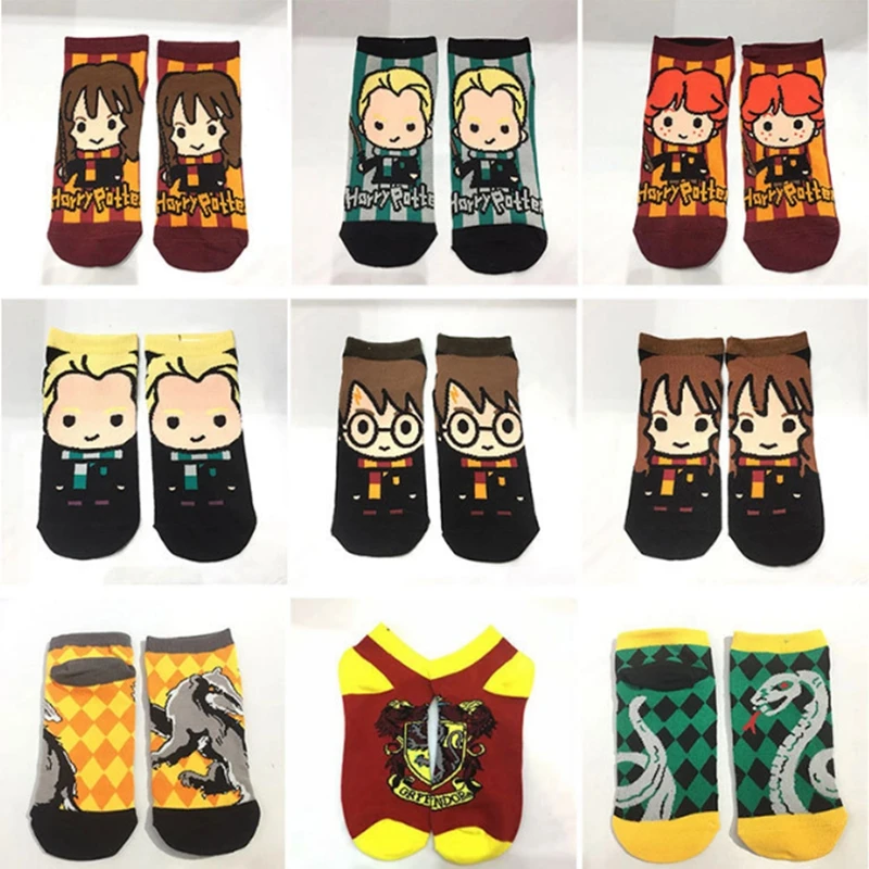 Harried filme & tv hermione ron malfoy magia academia crachá potters meias acessórios vários desenhos animados meias meninos menina esporte meia