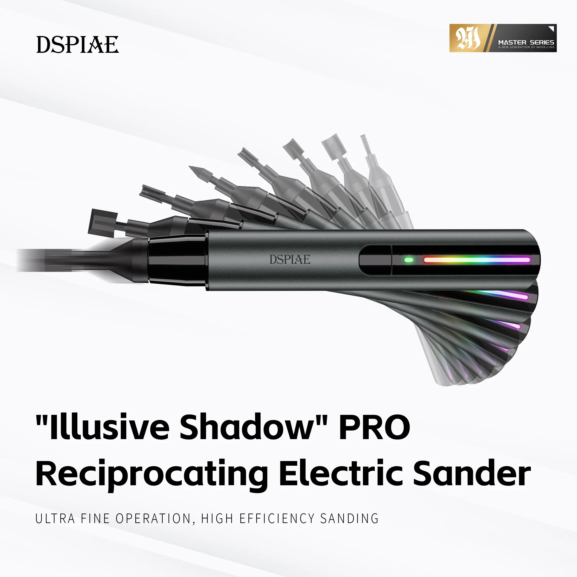 DSPIAE ES-A PRO Поршневая электрическая шлифовальная машина Модернизированная «Illusive Shadow» PRO для сборки модели Gundam Инструменты для шлифовальной ручки для хобби