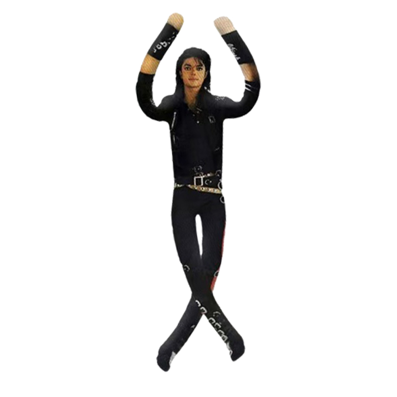 2026 Cute Anime Michael Jackson Cosplay Prop Doll Plush Stuffed Figure Joint Mobility Room Decoration Gift for Fans
