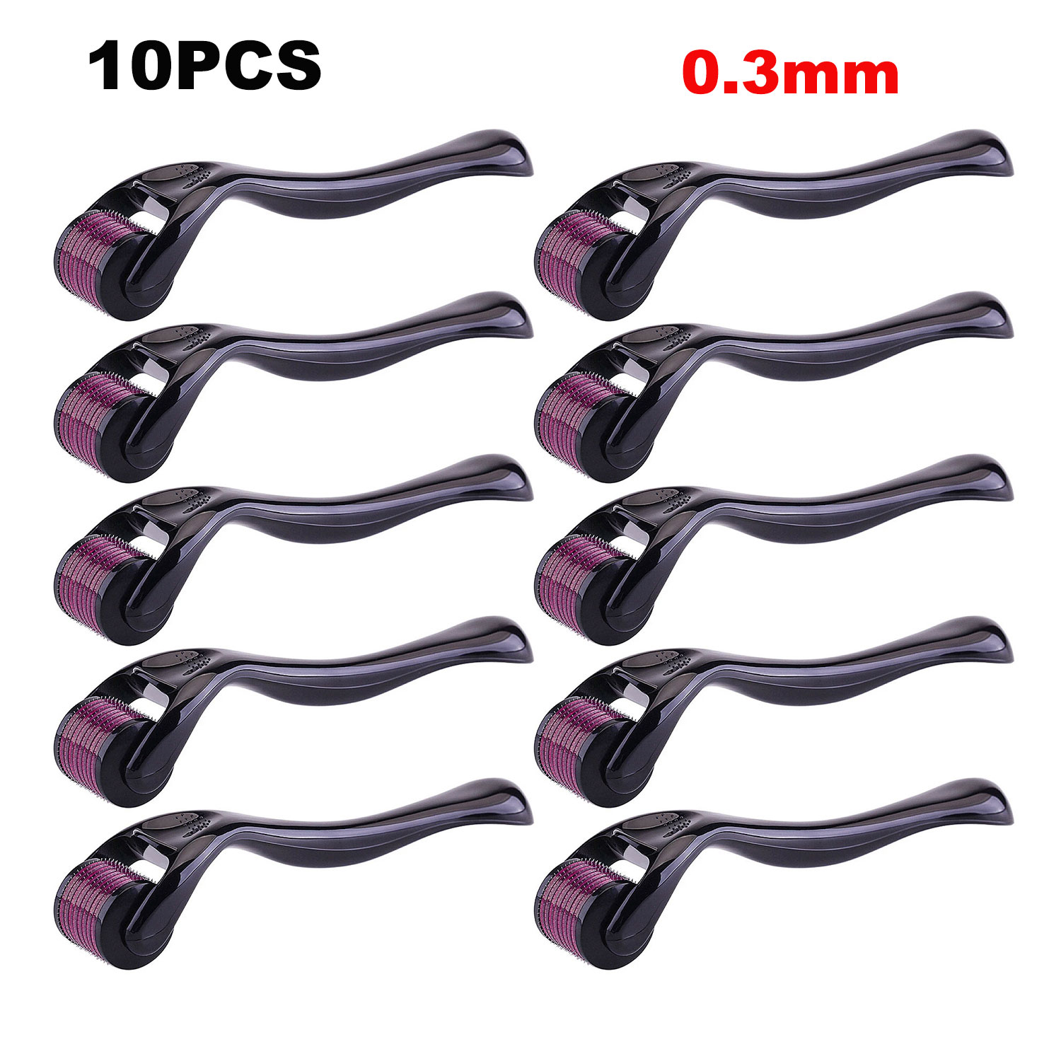 2 PCS/5 PCS/10 PCS 540 Naalden voor Facial Body Haargroei Derma Roller voor Huid Baard zwart Rood Naald Micro Gezicht Roll Tool