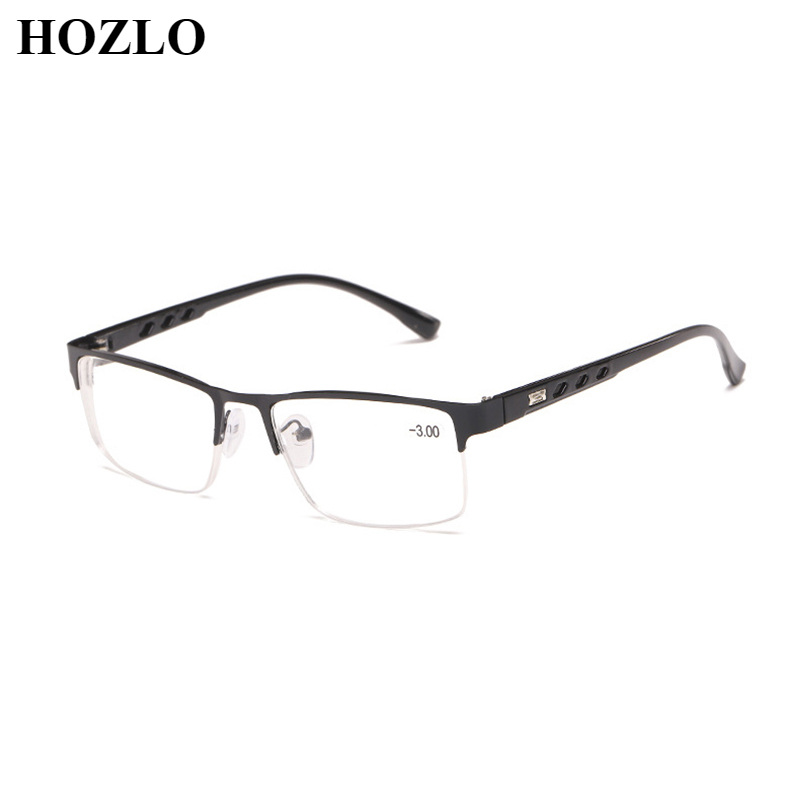 ผู้ชายสำเร็จรูป Kacamata Miopia ชายแฟชั่น Hollow Out วัด Breathable สายตาสั้นแว่นตานักเรียน Shortsighted แว่นตา-1 ~-6