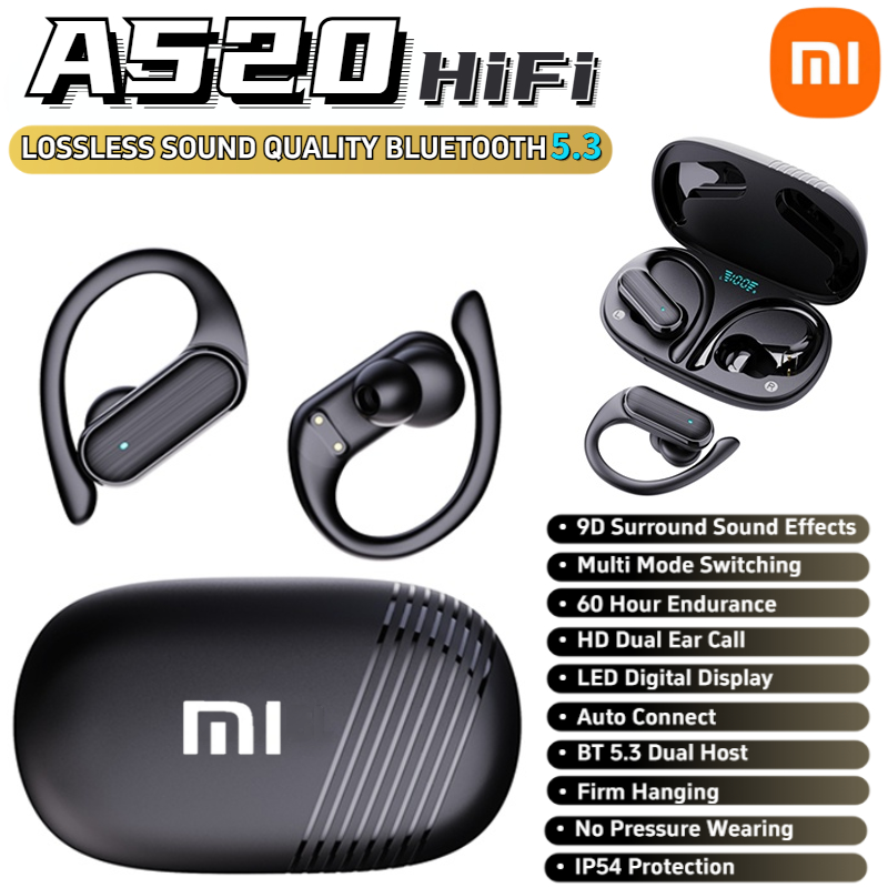 Xiaomi A520 Control táctil Bluetooth 5,3 estéreo HiFI auriculares impermeables TWS auriculares deportivos inalámbricos con micrófono