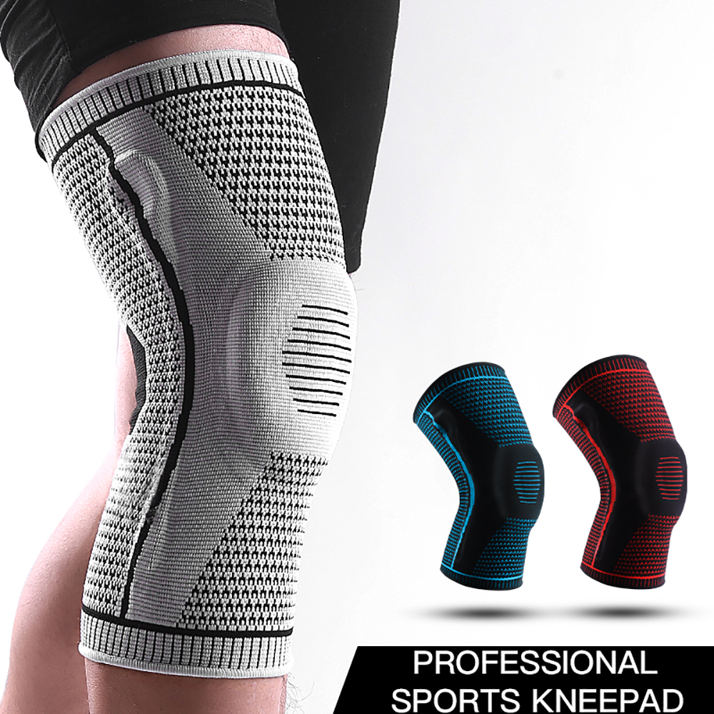 1/2 PC Ginocchiere Cinghia Patella Supporto Medial Menisco Protezione Compressione In Silicone Sport Ginocchiere Basket Corsa Prot