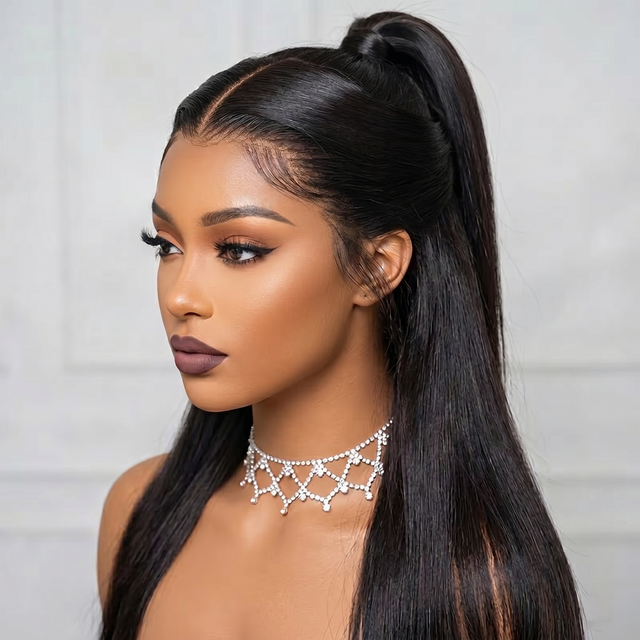 Парик Smilegirl 360 Full Lace Front из натуральных прямых волос с HD прозрачной кружевной основой, предварительно проработанной линией роста волос, на шнурке, без клея, для женщин, 30-40 дюймов