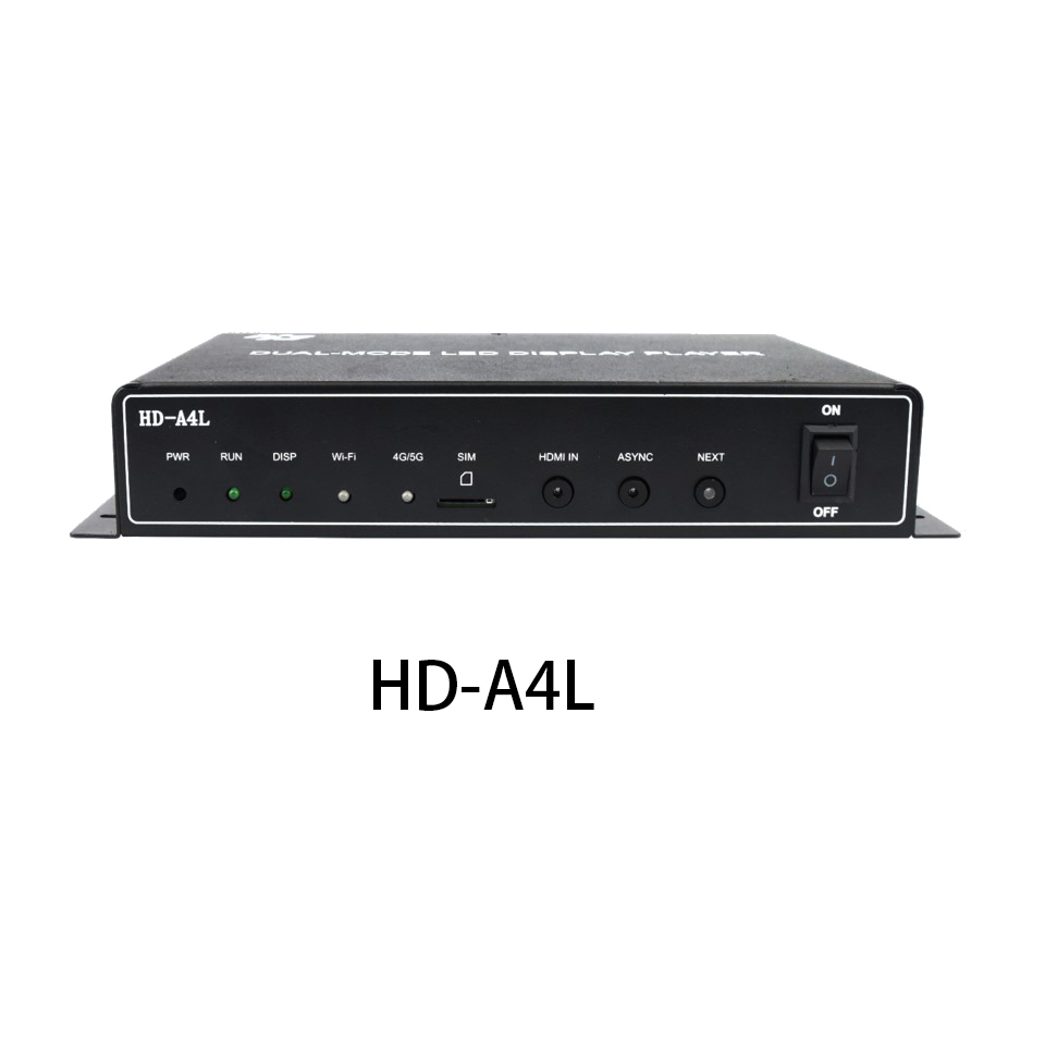 HD-A4L Huidu WIFI-Sendebox HDMI Echtzeit-System Innen- und Außenbereich Vollfarbiger LED-Bildschirm Offline-Arbeitscontroller