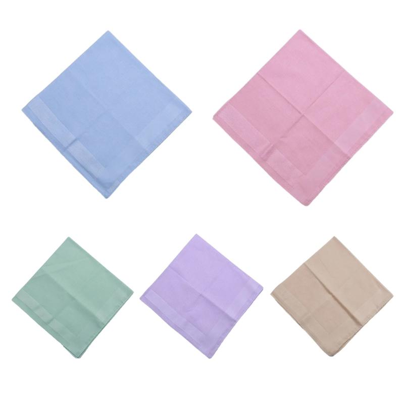 Lenço liso 40x40cm, toalha rosto negócios, lenços limpeza suor, 5 peças x4yc